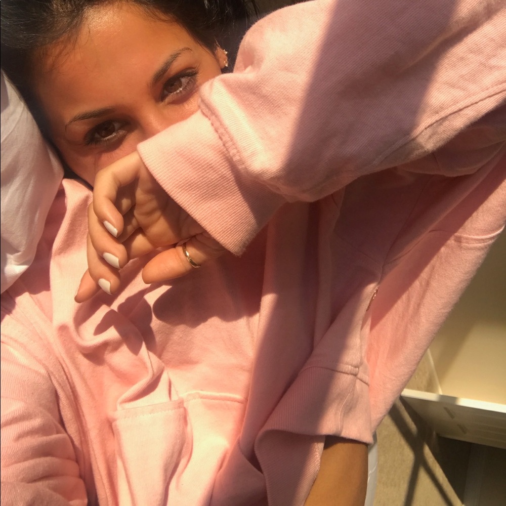 Cropped Baby pink hoodie